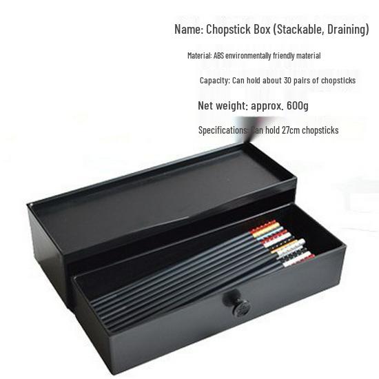 

Japanese Tableware Chopsticks Box with Lid - Pull-out Holder & Storage Drawer Default
