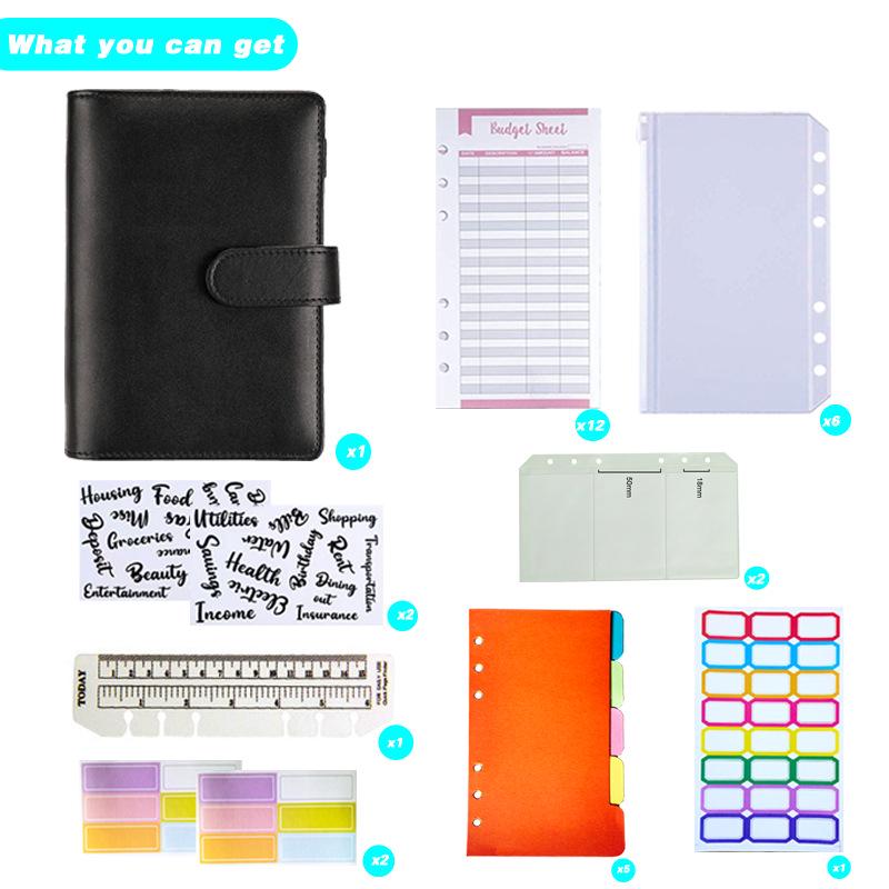 Macaron A6 Cute Loose-leaf Notebook with Magnetic Buckle