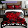 Set copripiumino 3 pezzi (1*Copripiumino + 2*Federe, Senza Nucleo),Set Biancheria da Letto con Stampa Liverpool F.C, Decorazione Camera da Letto, Per Tutte le Stagioni, Regalo di Compleanno