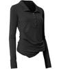Peulleeoeob Asymmetrical Draped Shirt (Fl-186_Black)