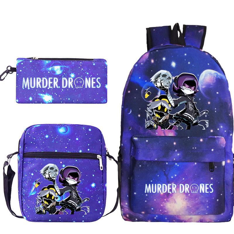 Neuer Murder Peripherie-Trend Schulterrucksack-Set Lässige Stiftetasche Grund- und Sekundarschultasche