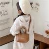 Girls Basket Fashion Bag Minimalist Solid Color Toddler Handheld Bag Bucket