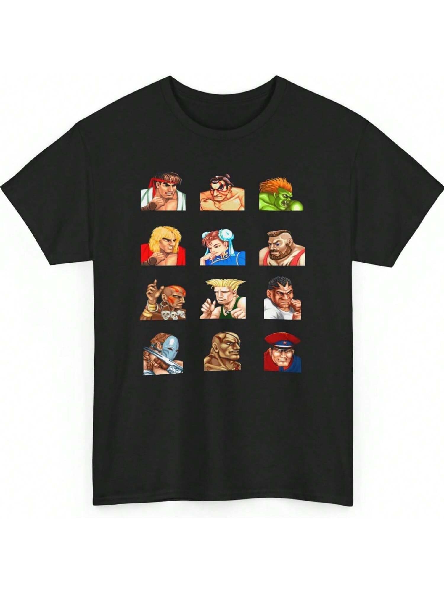 Street Fighter Character Grid Retro Arcade Game T-Shirt S разноцветный