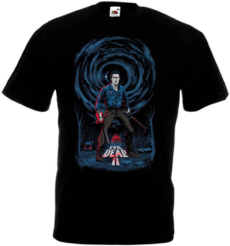 

26 Evil Dead 2 v.20 T shirt black movie poster horror all sizes S-5XL Unisex T-Shirt XL