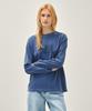 Malittepeulangsowajeobeo Shadow Classic Logo Dyeing Long Sleeve Tee Blue