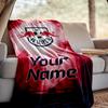 Custom Name RB Leipzig Soccer Team Throw Blanket - Perfect for Couch, Bed, Office, and outdoor Travel - Ideal Gift for Christmas & Holidays