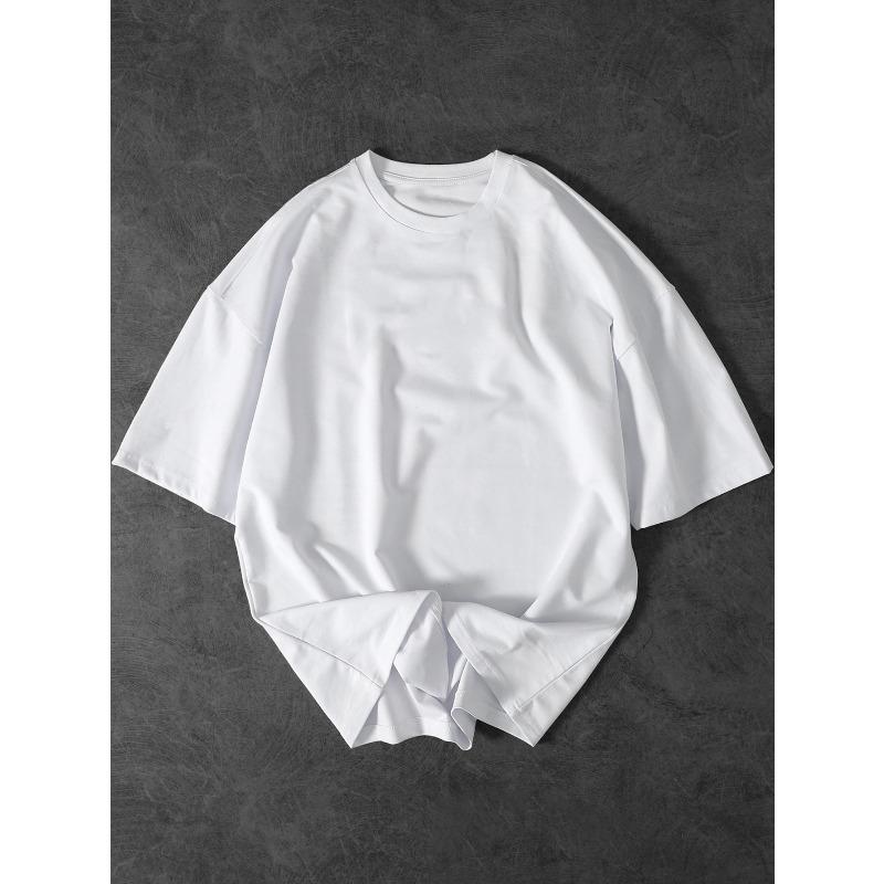Herren T-Shirt mit Medellin Kolumbien Letter Print - Herren Rundhals T-Shirt, Lockerer Drop Shoulder Fit