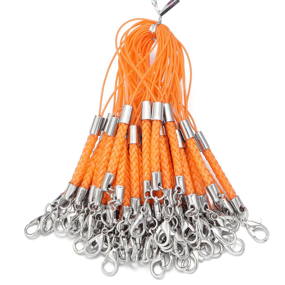 10pcs Lanyard Strap Cord Braided Keychain Rope With Lobster Clasp For Jewelry Making DIY Key Phone Chain Pendant Keyring Finding