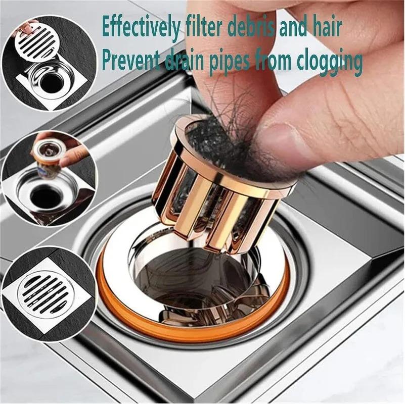 6/1PCS Gravity-Induction Floor Drain-Core Toilet Deodorant Anti-Odor No Smell Bathroom Toilet Sewer Shower Drain for Bathtub