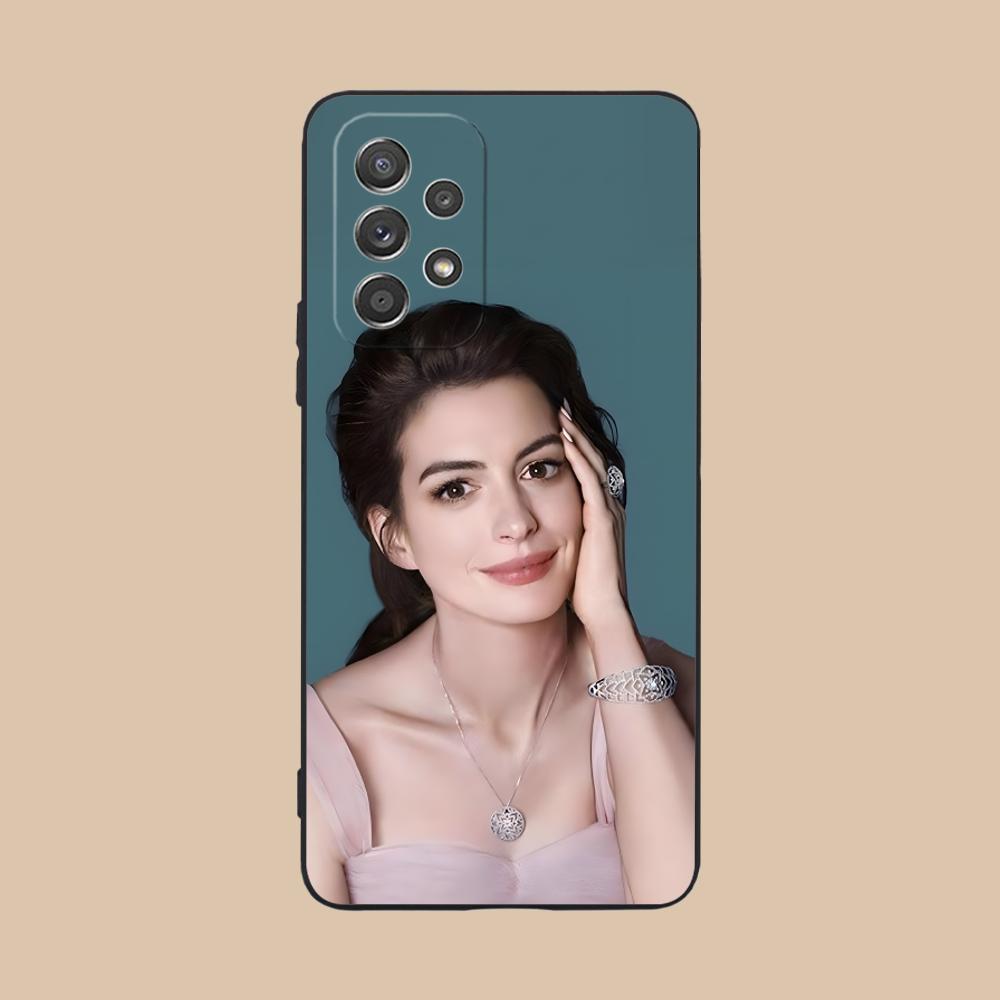 

Anne Hathaway Mobile Phone Case for Samsung Galaxy M55 54 42 35 34 33 32 23 22 15 14 13 12 F55 5G Colorful Cover Cover Luxury Galaxy F04