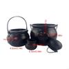 62KD 4Piece Witch Cauldron Kettles for Halloween Treats, Parties Favor Patrick's Day Decors Witch Cauldron Candy Holders