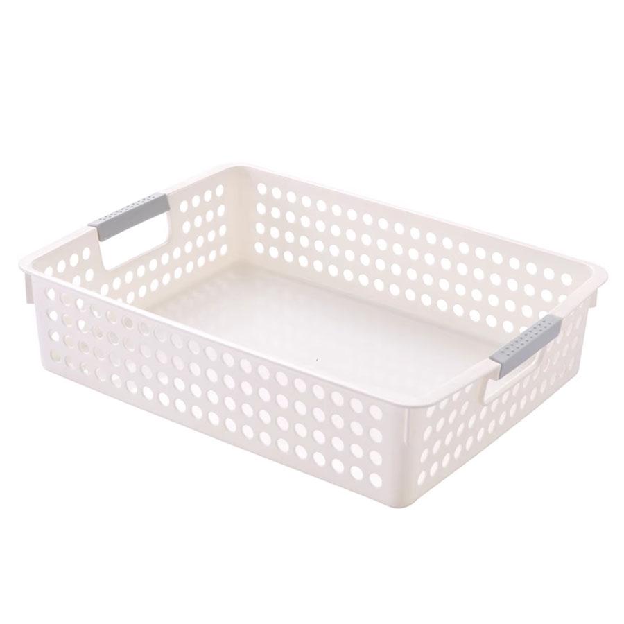 2025 Multipurpose Storage Basket Large Capacity Plastic Toy Storage Basket Portable with Handle Fruit Platter Household Supplies