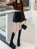 Women's Plus Size High Waist A-Line PU Leather Shorts - Autumn/Winter 2024 Collection