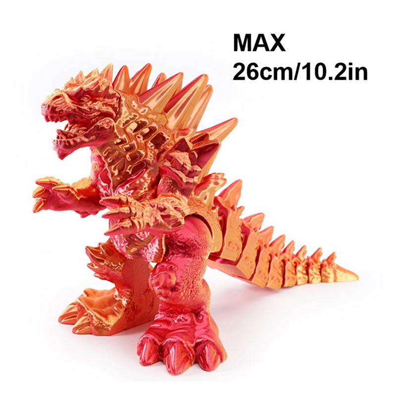 Jucărie Decorativă Dragon cu Articulații Mobile Poate Sta Model Dinozaur Gură Mare Fosilă Dragon Tyrannosaurus Rex Imprimare 3D