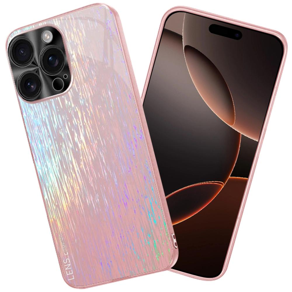 

For iPhone 16 Pro Colorful Phone Case Ultra Slim Dropproof Hard PC Back Cover Pink