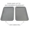 2 Pack Nonstick Baking Sheet Durable Carbon Steel Oven Safe Easy Clean Perfect Baking Roasting Cooking