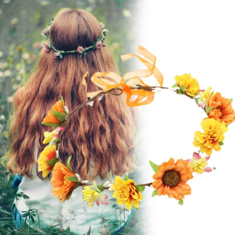 Eye Catching Flower Wreath Flower Crown Headbands Flower Hair Accessory for Women