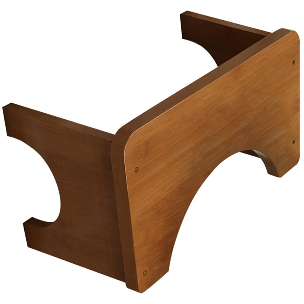 Ergonomic Bamboos Toilet Step Stool with Sturdy Base for Bathroom Safety and Comfortable Postures Support Daily Use