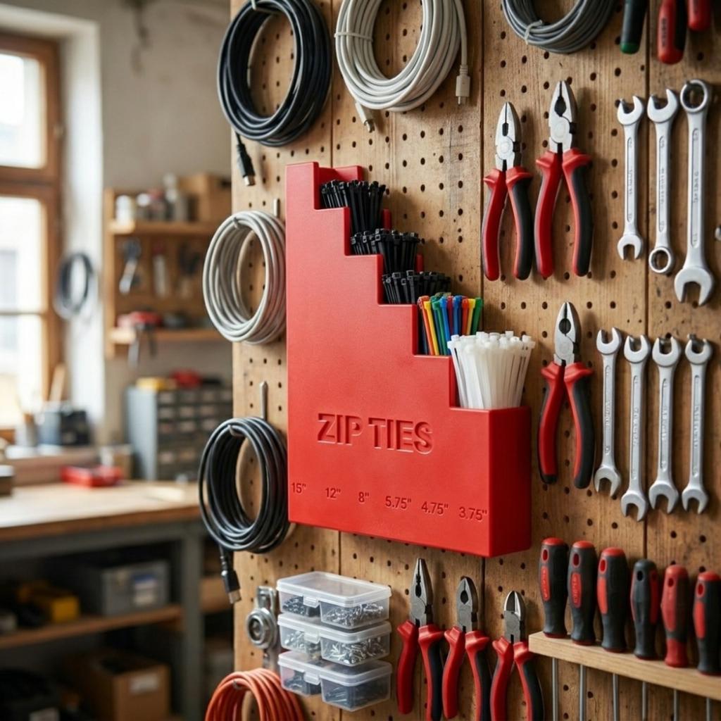 Cable Tie Storage Rack, Wall Mounted Heavy-duty Hook Type Cable Tie Fixing Rack, Multi-layer Durable Hanging Rack, Workshop Tool Sorting and Storage