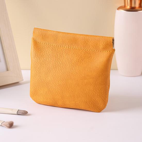 12Pcs Faux Leather Makeup Bag Snap-Closure Mini Cosmetic Bag Waterproof Storage Bag Portable Self-Sealing Bag