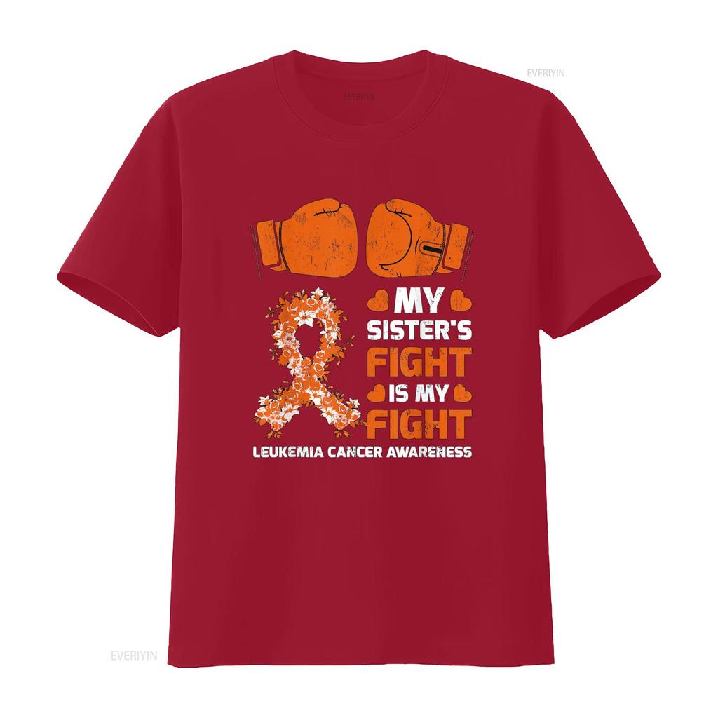 My Sister s Fight Is Leukemia Awareness T Shirt vintage Washed Versatile Stretched Stylish Breathable streetwear Casual