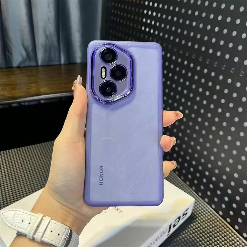 

Защитная пленка для объектива камеры для Honor 400 Pro Чехол для Honor 400 Lite 400Pro 5G Мягкий ТПУ Противоударный чехол конфетного цвета For Honor 400 Lite фиолетовый