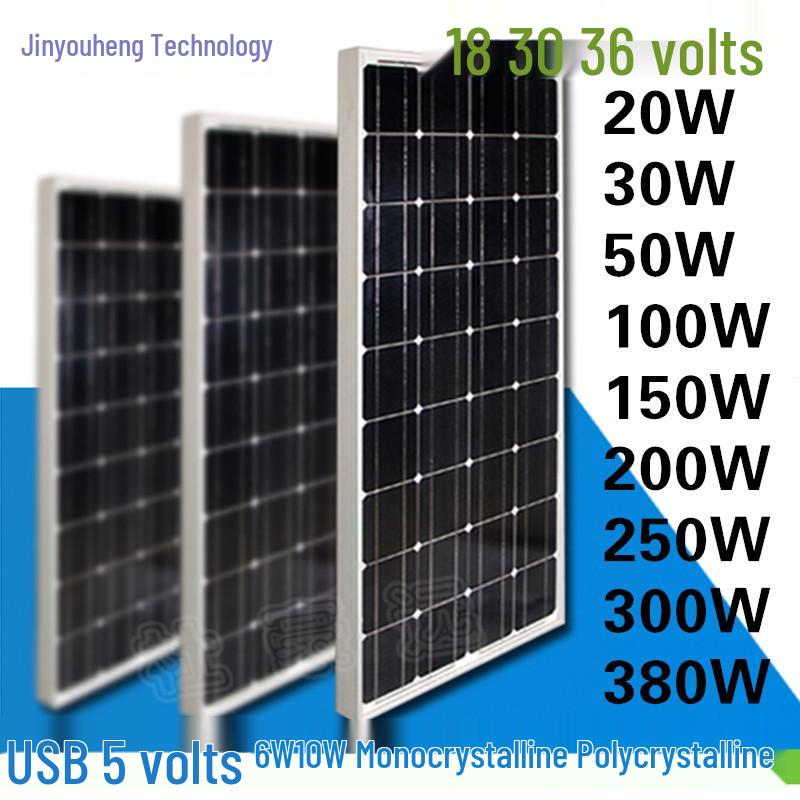 Monocrystalline Solar Power System for Outdoor & Indoor LED Lighting with Battery Charging