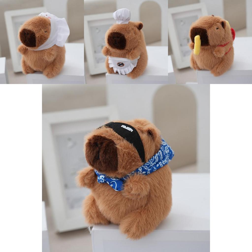 Fun Capybara Keychain Plush Toy Cuddly And Adorable Water Capybara Doll For Trendy Accessories