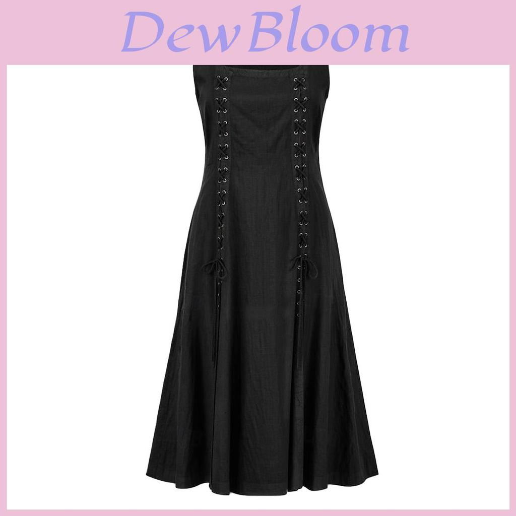 Medieval Renaissance Linen Cosplay Dress With Polyester Blend For Halloween Fans And Cosplayers