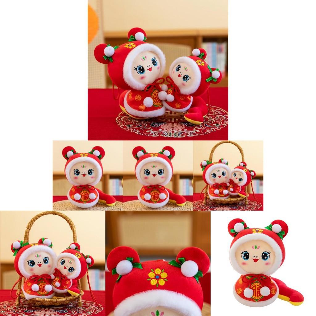 Adorable Plush Snake Year Zodiac Toy Soft And Cuddly Doll For New Year Celebrations