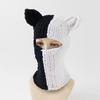 Long Bunny Ears Hat Winter Hand Made Knitted Funny Beanie Cap Thicken Warm Full Face Ski Mask Cover Balaclava For Party