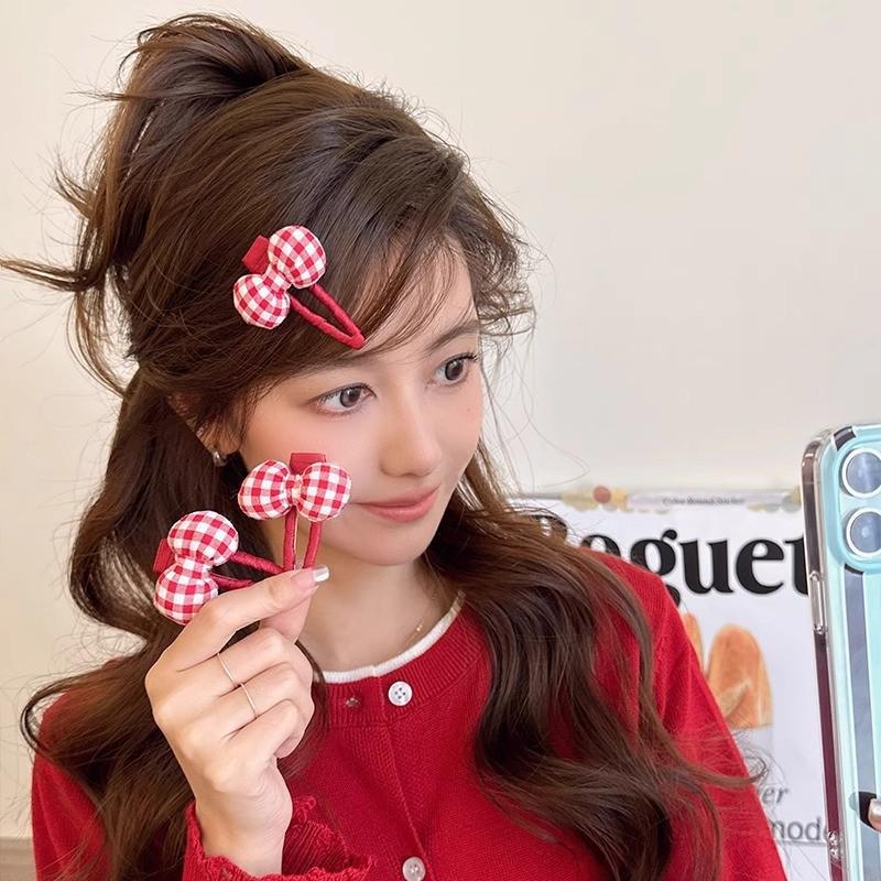 Cute Plaid Bow Hair Clip for Women - 2025 New Hairpin