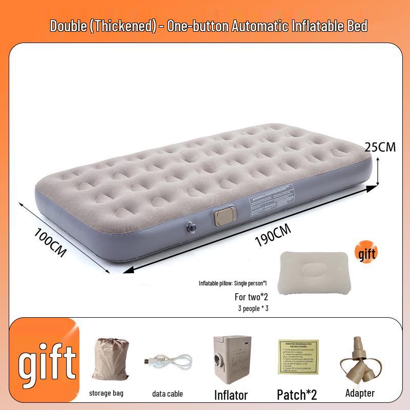 Portable Double Camping Mattress with Built-in Pump