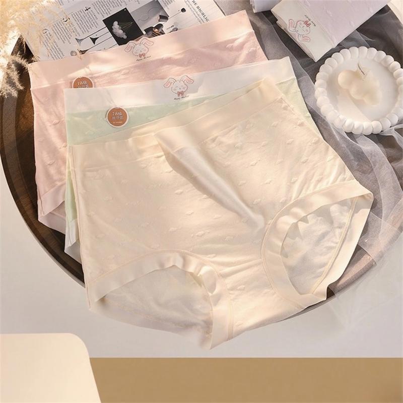 3 PCS Women's Underwear Breathable Seamless Briefs High Waist Panties Ladies Undergarments