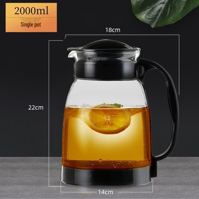 ZISIZ Large Capacity Glass Teapot with Infuser