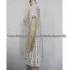 Cross-Border Solid Color Crochet Bamboo Patchwork Neckline Beach Cover-Up