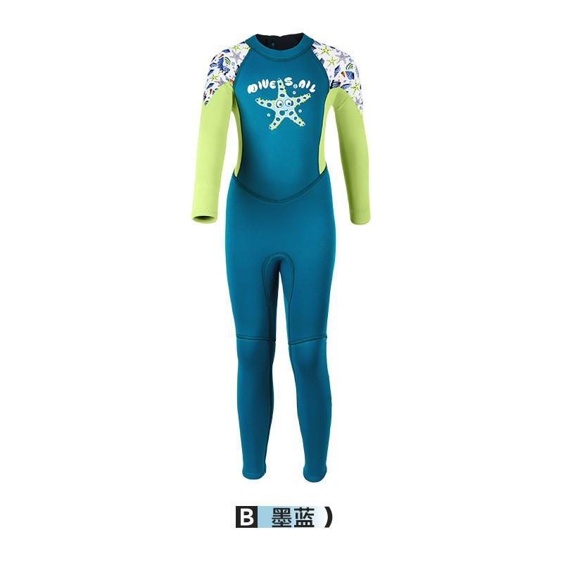 Kids 2.5mm Neoprene Wetsuit Diving Snorkeling Surfing Warm Fullsuit Long Sleeve Boys Winter Fall