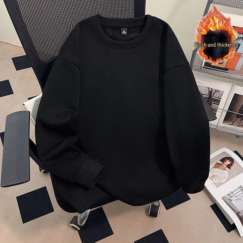 Unisex 450G Fleece Oversized Sweatshirt – Long Sleeve, Round Neck, Ideal for Autumn and Winter