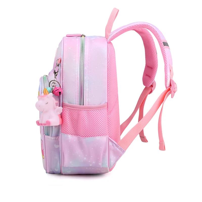 New Unicorn Backpack For Girls Cartoon Pink Princess School Bags Kids Satchels Kindergarten Bookbag Mochila Infantil Escolar