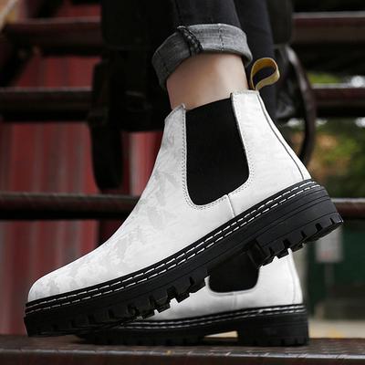 Chelsea Men Casual Leather Shoes Thick Bottom Fashion Winter Warm Men'S Boots Office Warm Motorcycle Boots Classic Luxe Footwear