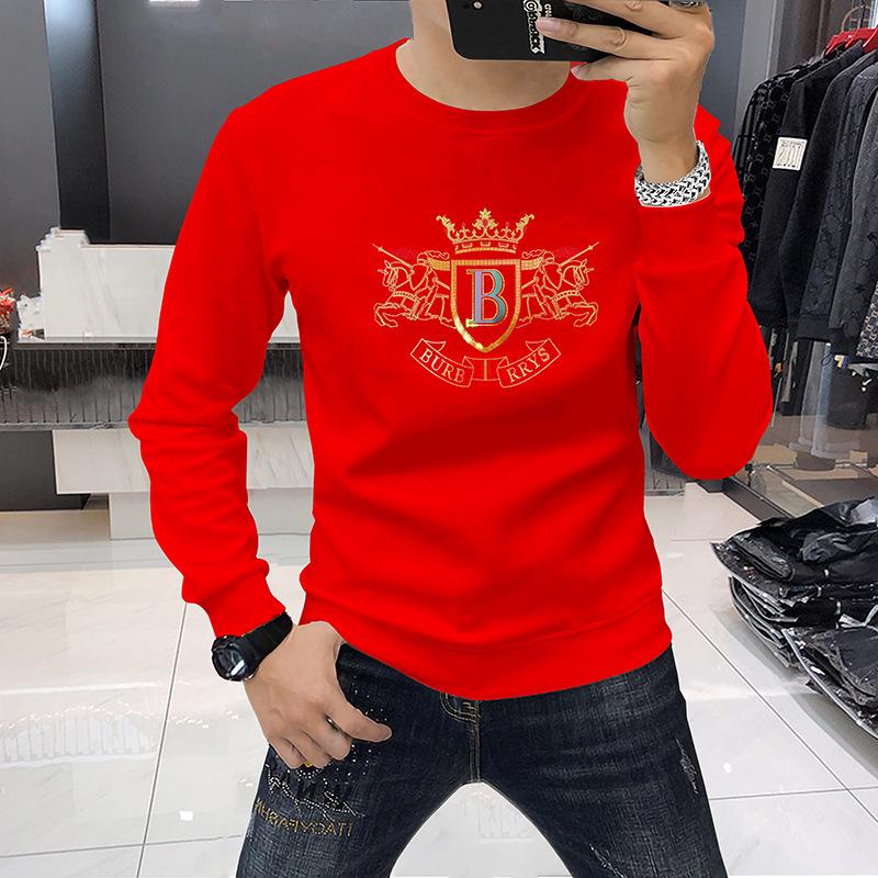 

2023 European Style Slim Fit Men s Rhinestone Letter Sweatshirt XL