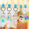 Cartoon Colorful Quicksand Bottle Keychain Student Backpack Keychain Oil Liquid Acrylic Floating Doll Pendant