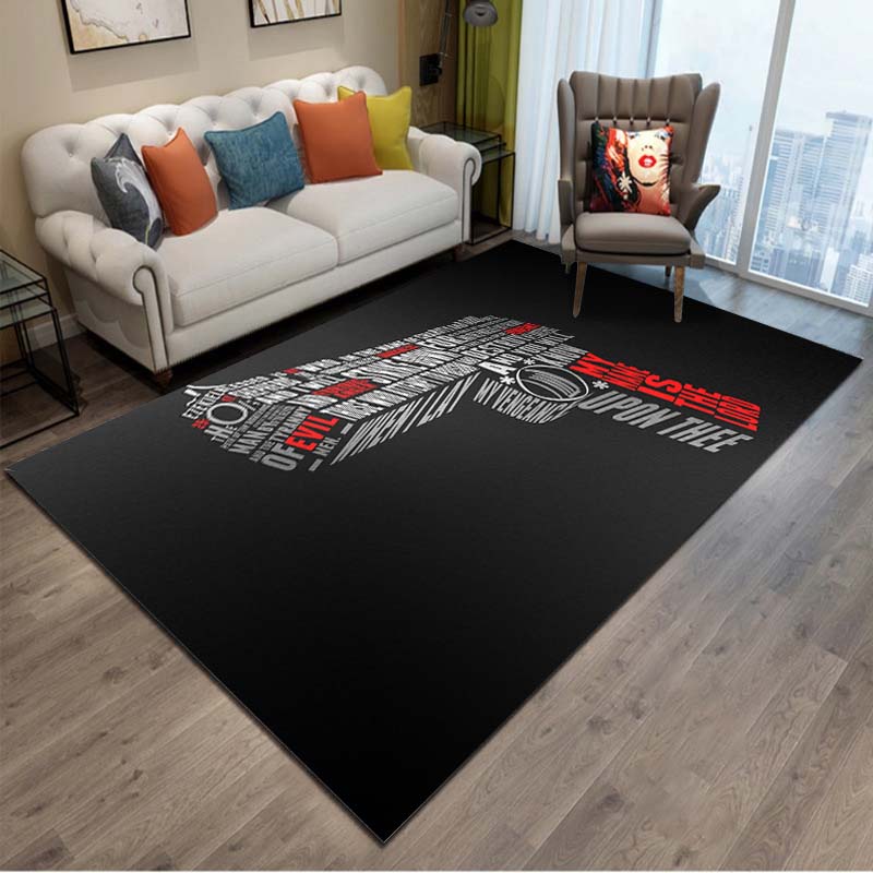 15 Größen 3D Gewehr Pistole Revolver Waffe Bereichsteppich, Teppich für Wohnzimmer Schlafzimmer, Küchenfußmatte Badezimmer Rutschfeste Bodenmatte