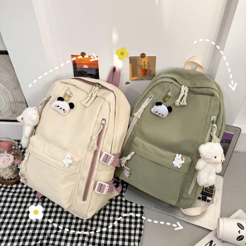 Large Women's Cute Japanese Style Backpack, Korean-Inspired, Versatile for Middle School Students