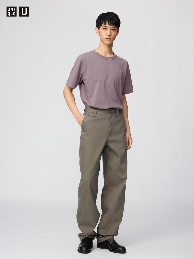 Uniqlo Wide Fit Chino Pants  Leg Length 85.5 Cm  Long Length 