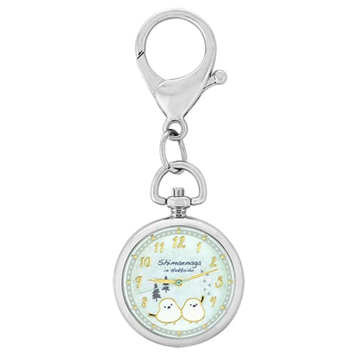 

Sun Flame J-Axis Keychain Watch, Shimaenaga (Long-tailed Tit), Hokkaido Design, CF2A0004-GR, Women s, Silver
