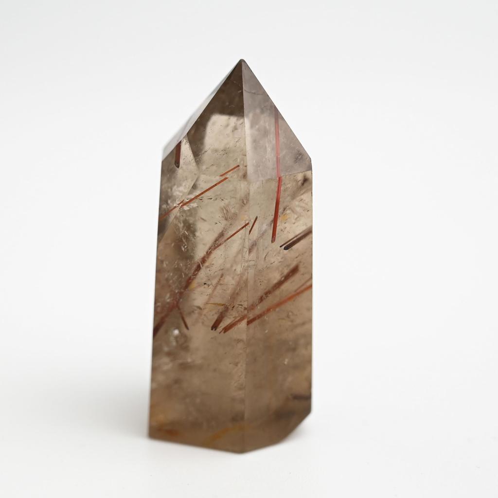 Rutile Quartz Point Golden Needle Good Career Power Luck Charm [Eigado] 53mm, Quartz, Fortune, Luck, Stone, 2512-point-Rut-07