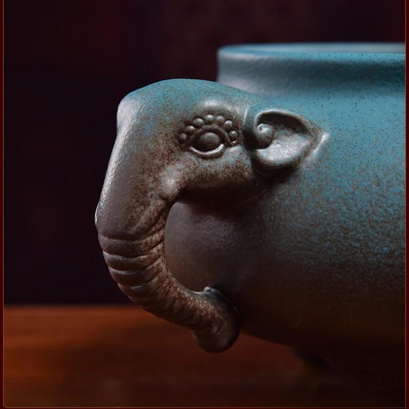 1PCS Treasures Ceramic Buddha Supplies Buddha Hall Buddha Front Incense Burner Water Cup Vase Offering Ornament