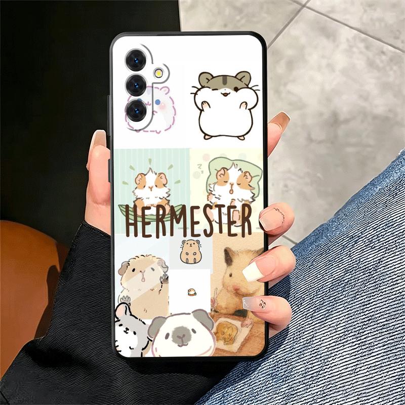 Cartoon Cute Hamster Soft Phone Case for Samsung A17 A37 A57 A16 A26 A36 A56 A15 A25 A35 A55 A14 A24 A34 A54 A13 A23 A33 A53 A52