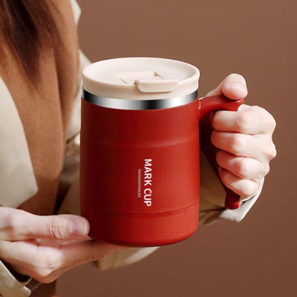 Anti-scalding Thermal Coffee Mug Double-layer Insulated Water Cup Portable Thermal Cup  School